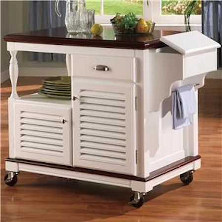 Cherry Topped Kitchen Cart
